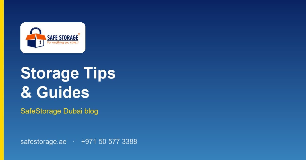 Business Storage Dubai Near Me: Pickup, Security and Tracking