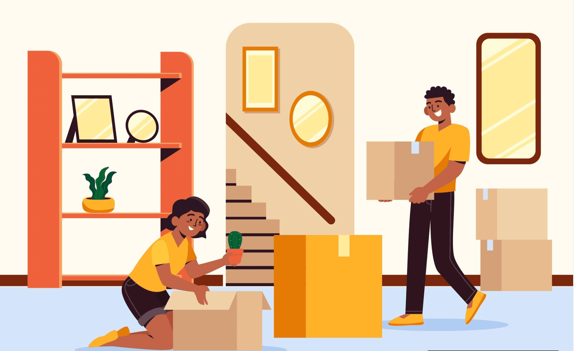 Family Moving Between Homes