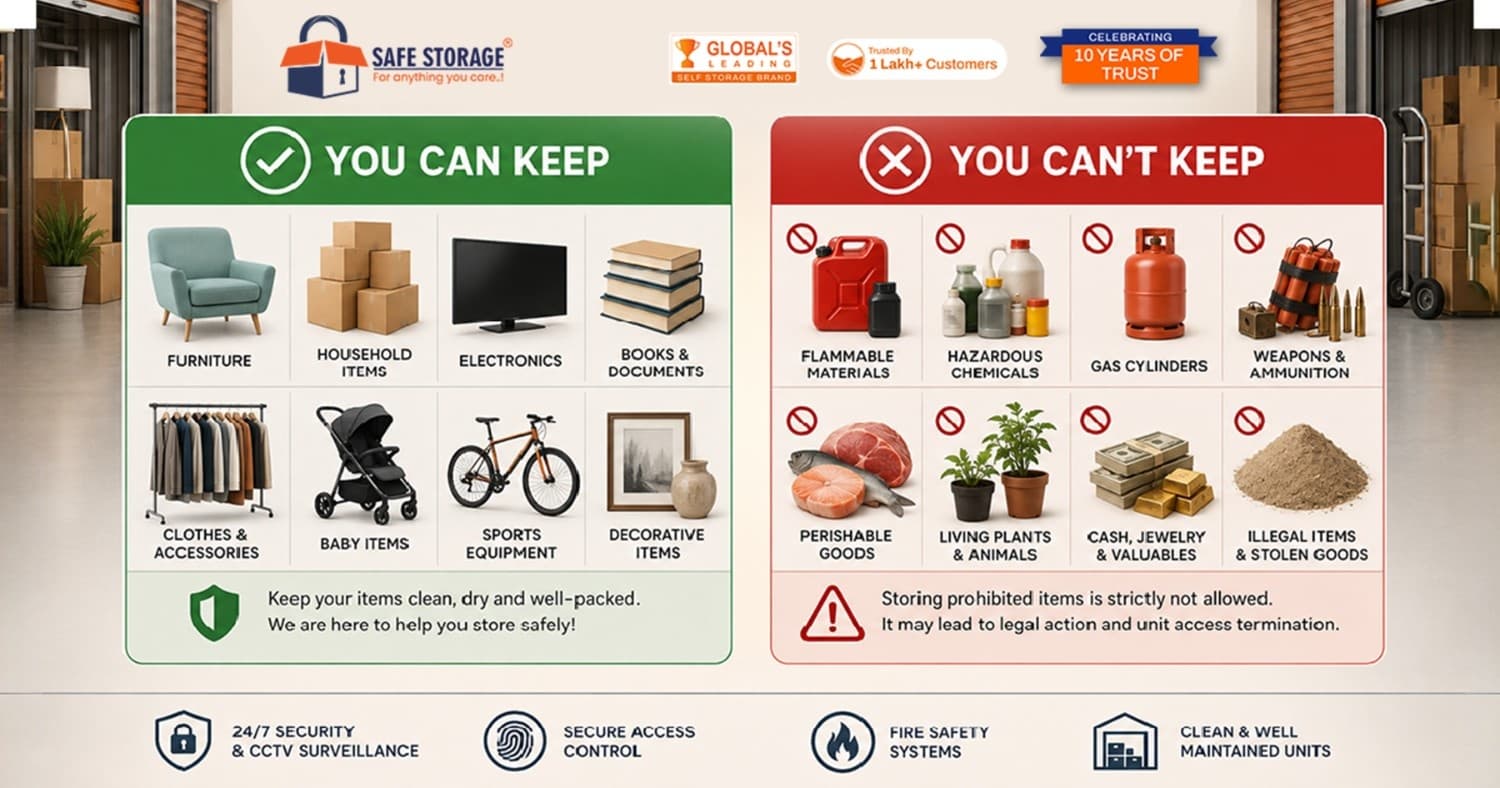 What You Can and Can't Keep in a Self Storage Unit in Dubai?